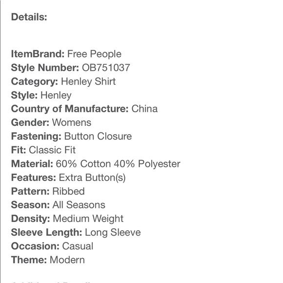 Free People Pink Rainbow Chevron Embroidered Thermal We The Free Henley. SMALL - Picture 9 of 9